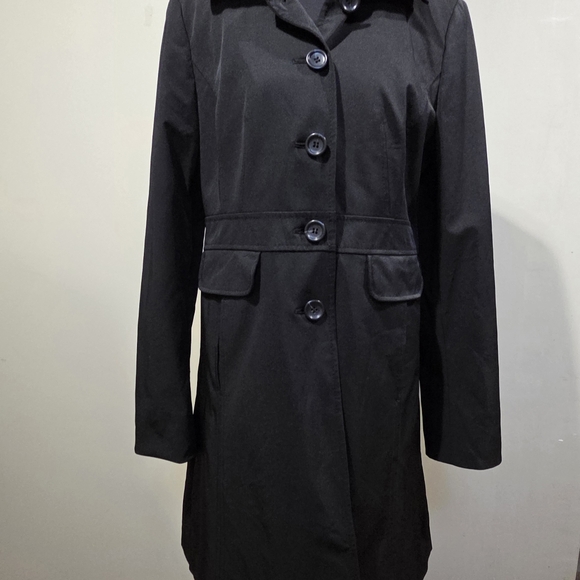 Ann Taylor Black Trench Coat - Picture 6 of 7